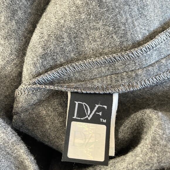 Diane Von Furstenberg Split Neck Aurora Wool Blend Dress Gray Size 8 BNWOT - Picture 12 of 16